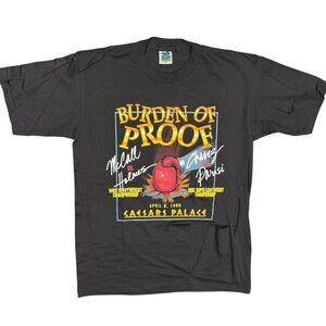 Vintage 90s Burden of Proof Boxing Promo Tee Single Stitch‎ THRASHED USA Large